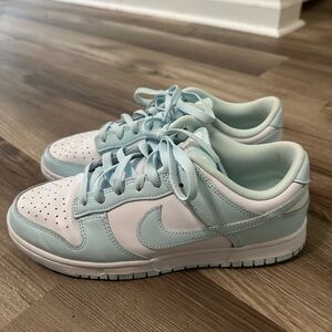 Nike Dunk Lows Light Blue and White Sneakers